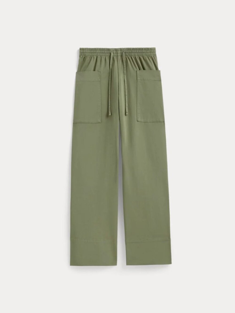 Everlane Wide Leg Cargo Easy Pant L Large NWT Oil Green - Picture 1 of 6
